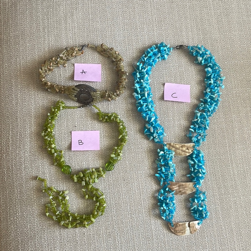 Precious stone necklaces